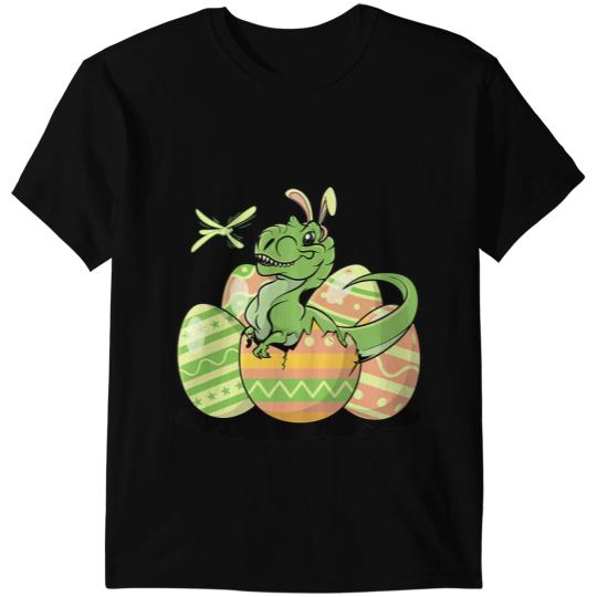Dinosaur Dino Kids Easter Bunny T Rex Dinosaur Egg Funny Boy Girl Easter T-Shirts