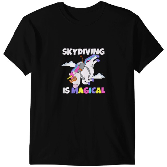 Unicorns Skydiving Is Magical Parachuter Women Skydiver Unicorns 1 T-Shirts