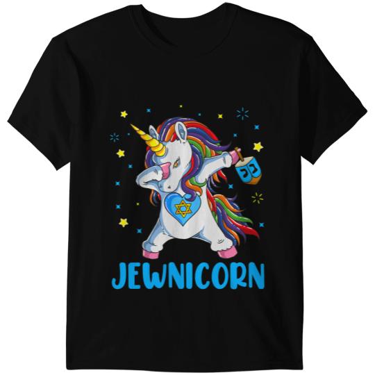 Unicorns Jewnicorn Funny Hanukkah Unicorns Dreidel Girl Women Pajamas T-Shirts