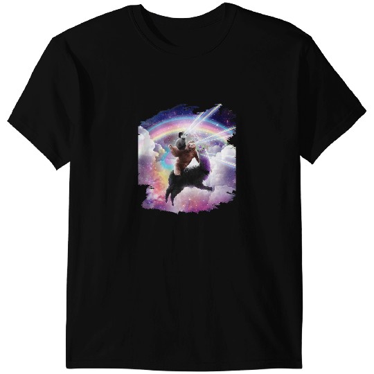 Sloth Gift blade ride on space cat laser eyes T-Shirts