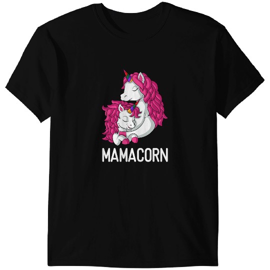 Unicorns Womens Mothers Day Mamacorn Mother Daughter Mum T-Shirts