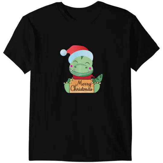 Dinosaur Dino Merry Christmas TRex Christmas Tyrannosaurus Dino T-Shirts