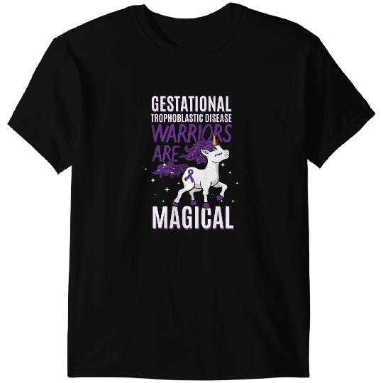 Unicorns Warriors are Magical GTD Awareness Unicorns Ribbon Purple T-Shirts