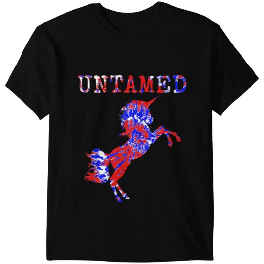 Unicorns Tie Dye Unicorns Fourth of July Red White Blue 4th of July T-Shirts