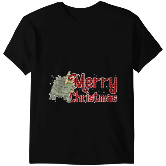 Dinosaur Dino Merry Christmas Triceratops Dinosaur xmass Dino Tree T-Shirts