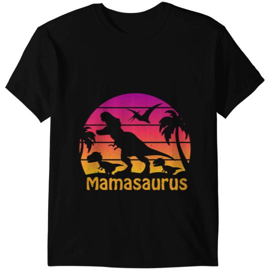 Dinosaur Dino MAMASAURUS T Rex Dinosaur Funny Mama Saurus Mothers Family 4 T-Shirts