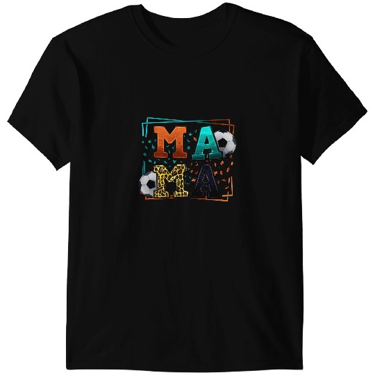 Baseball Gift Leopard Soccer Mama Funny Baseball Lover Mom Mothers Day T-Shirts