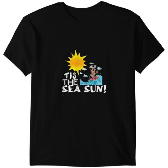 Surf Life Mens Tis The Sea Sun Christmas In July Surfing Thanksgiving T-Shirts