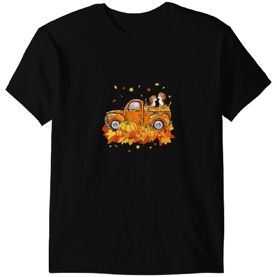 Beagle Pumpkin Truck Halloween Thanksgiving Lover 79 Dog Lover T-Shirts