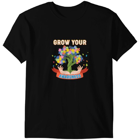 Autistic Grow Your Autism Awareness Tree Of Life Month ASD Supporter T-Shirts