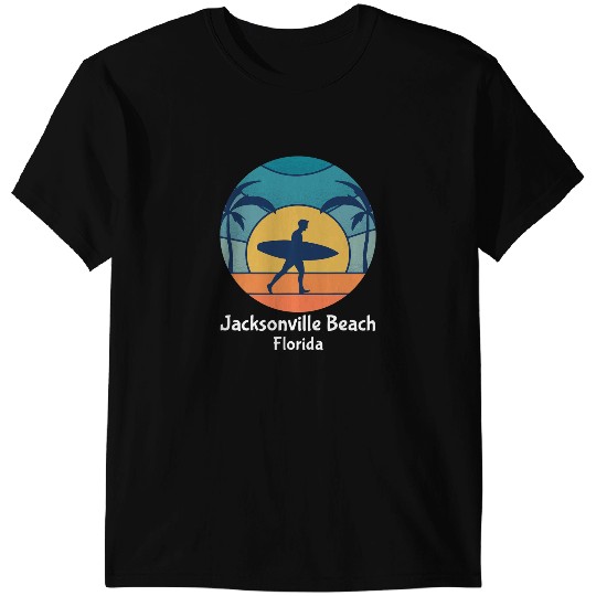Surf Life Jacksonville Beach Florida Surfing Surfer vintages Sunset Sun T-Shirts