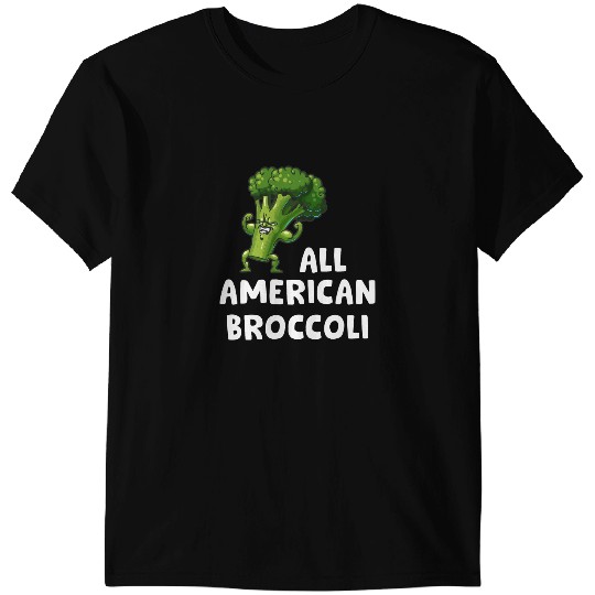 All American Broccoli 4th of July Boys Kids Family Vegetable T-Shirts