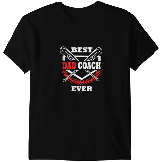 Baseball Gift Fathers Day Baseball Father bests Dad Coachs Ever T-Shirts