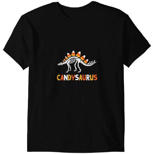 Dinosaur Dino Dino Skull Candy Corn Candysaurus Skeletons Dinosaur Halloween T-Shirts