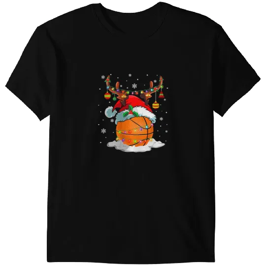 Basketball Gift Christmas Basketball Ball Santa Hat xmass Boys Men Sport 165 T-Shirts