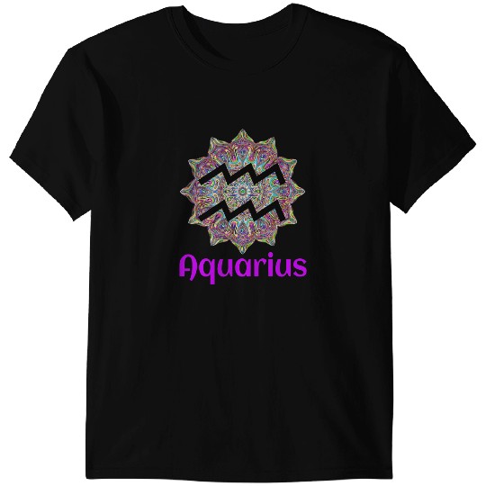 Aquarius Astrology Astrological Zodiac Sign Artistic Design T-Shirts