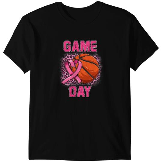 BC Leopard Pink Out Basket Ball Tackle Breast Cancer Awareness 1 Cancer T-Shirts