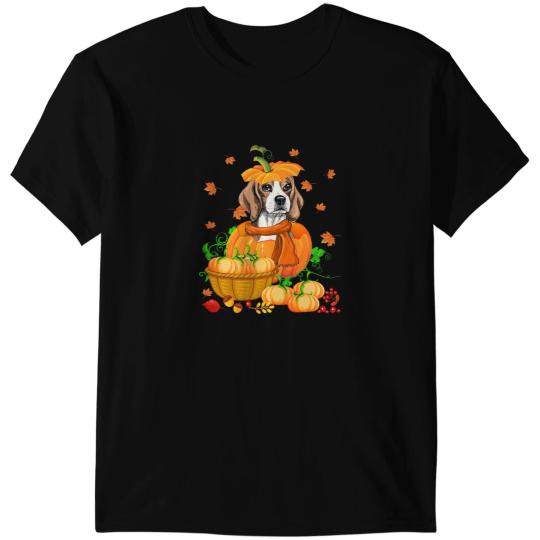 Beagle Pumpkin Beagle Funny Thanksgiving Beagle In Pumpkin Autumn 13 Dog Lover T-Shirts