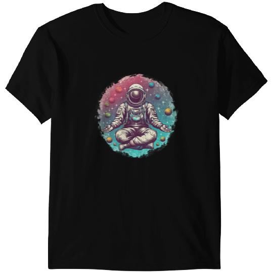 Astronauts Meditating Astronaut Galaxy Spaceman Astronomer Cosmos T-Shirts