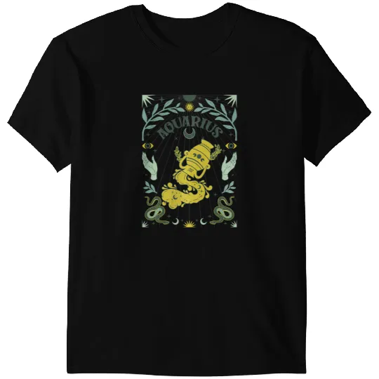 Aquarius Zodiac Birthday Gift Horoscope Zodiac Astrology 1 T-Shirts