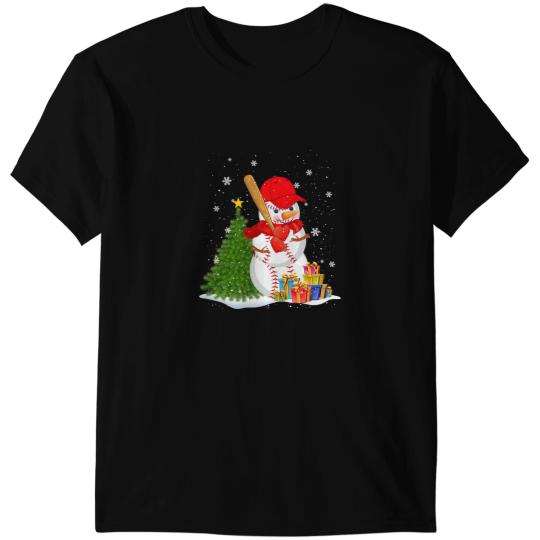 Baseball Gift Snowman Balls Snow Christmas xmass Men Women 108 T-Shirts
