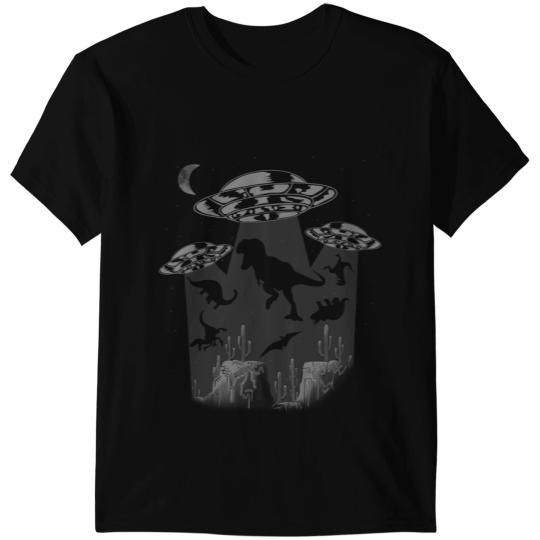 Dinosaur Dino Alien Abduction Funny TRex Rex Tyrannosaurus 2 T-Shirts