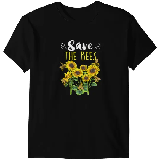 Bee Beekeeping Save The Bees Beekeeper Honey Bee Sunflower Beekeeper T-Shirts