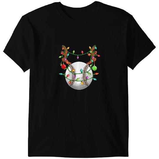 Baseball Gift Ball Reindeer Christmas Ornaments Family Pajama 536 T-Shirts