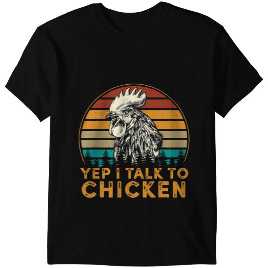 Chicken Poultry Mens vintages I Talk To Chickens Funny Chicken Dad Farmer 118 T-Shirts