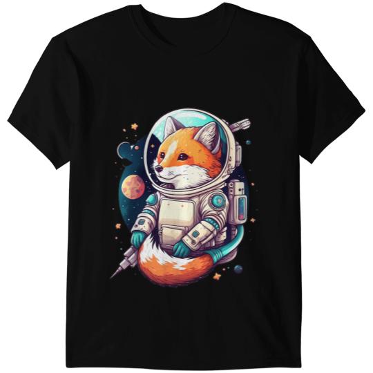 Astronauts Fox In Space Travel Galaxy Astronomy Fox Lovers T-Shirts