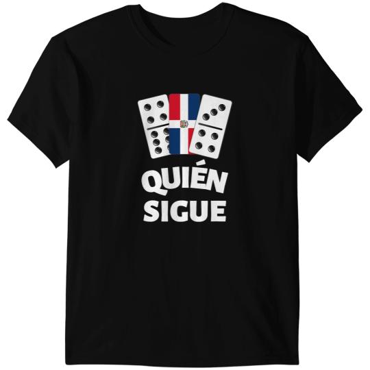 Dominican Republic Flag Dominoes Domino Train Quien Sique T-Shirts
