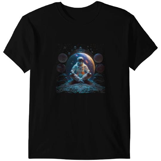 Astronauts Meditating Astronaut Planets Meditation Astral Travel 4 T-Shirts