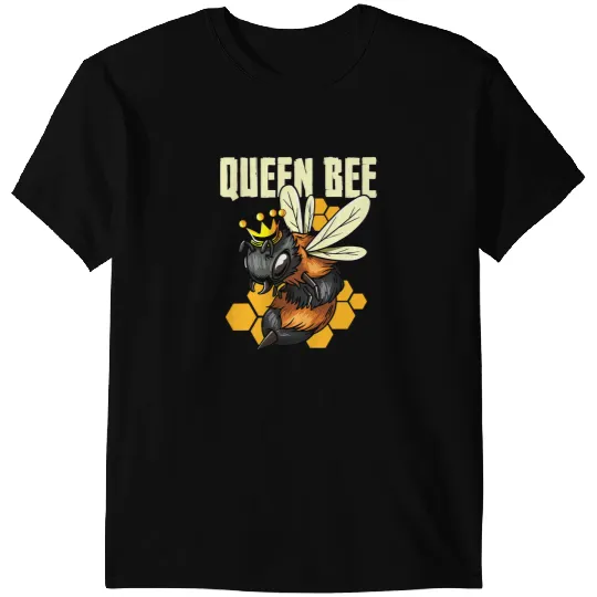 Bee Beekeeping Queen Bee Honey Bee With Crown Queen Beekeeper 449 Beekeeper T-Shirts