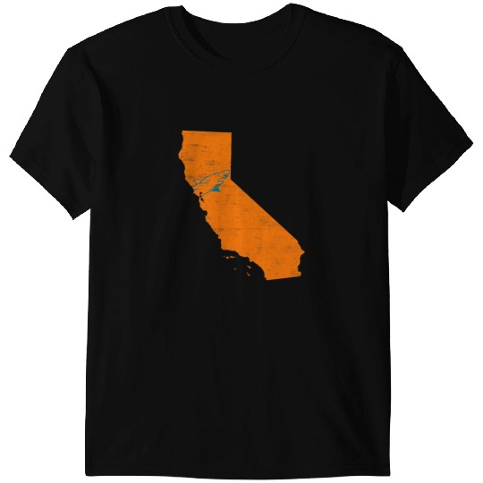 Ocean Shark State of californias with Shark Swimming near San Jose T-Shirts