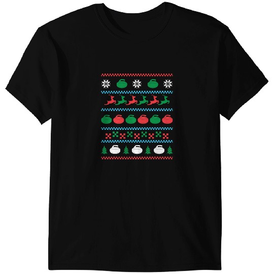 Christmas xmass Curling Curler Ice Curl T-Shirts
