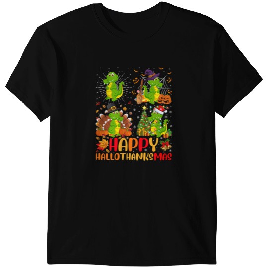Alligator Animals Halloween Thanksgiving Christmas Crocodile Hallothanksmas Crocodile T-Shirts