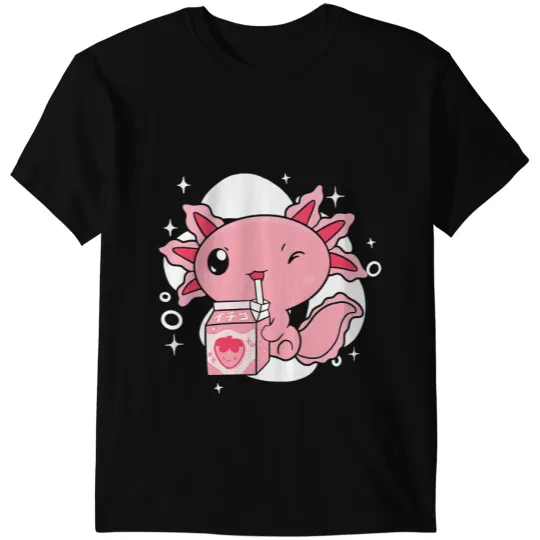 Axolotls Animals And Strawberry Milk japanese manga kawaii trend 358Axo T-Shirts