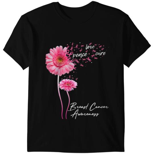 BC Peace Love Cure Pink Ribbon Daisy Breast Cancer Awareness Cancer T-Shirts
