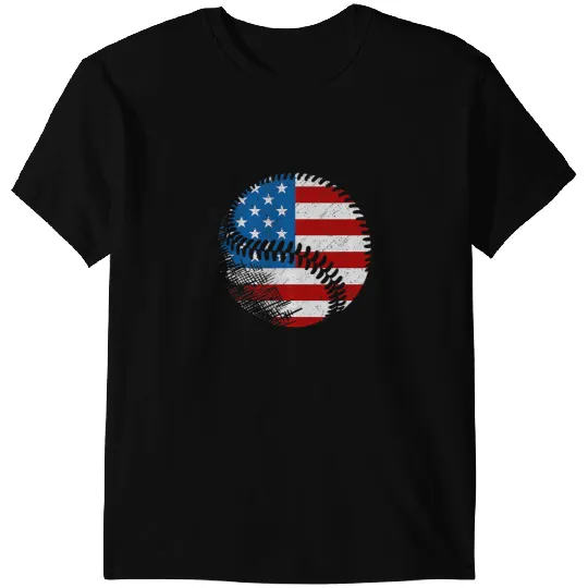 Baseball Gift American Flag Baseball Team Gift Patriotic USA 4th of July 29 T-Shirts