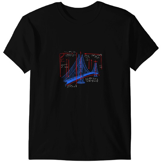 BRIDGE DESIGN DRAWING SAN FRANCISCO GOLDEN GATE T-Shirts