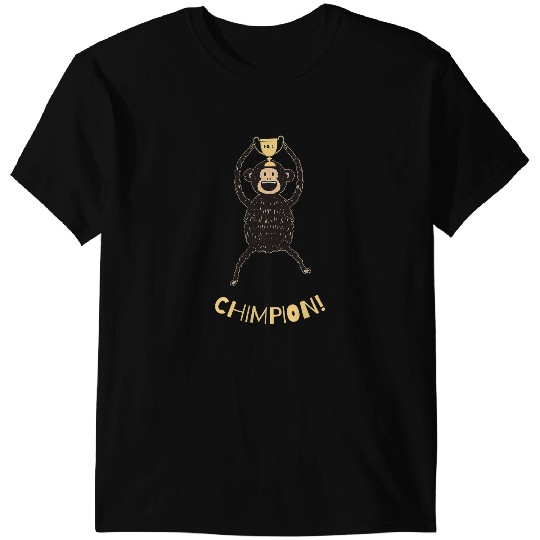 Chimpion Funny Chimpanzee Champion Monkey Lover Animal Pun T-Shirts
