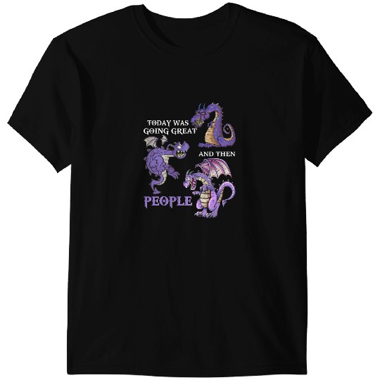 Dinosaur Dino Cartoon Scary Purple Dinosaur Graphic T-Shirts