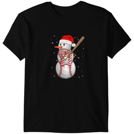 Baseball Gift Snowman Balls Snow Christmas xmass Men Women 228 T-Shirts