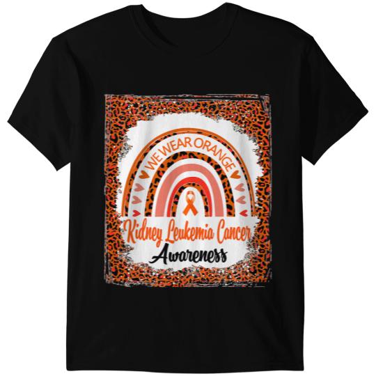 Leukemia Survivor We Wear Orange Kidney Leukemia Cancer Awareness Rainbow T-Shirts