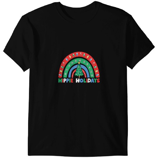 Groovy PEACE LOVE xmass Hippie Santa Claus Funny Christmas 1 T-Shirts