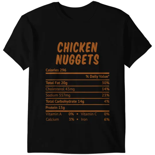 Chicken Poultry Nuggets Nutrition Facts Funny Thanksgiving Christmas 32 T-Shirts