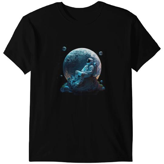 Astronauts Meditating Astronaut Planets Meditation Astral Travel T-Shirts