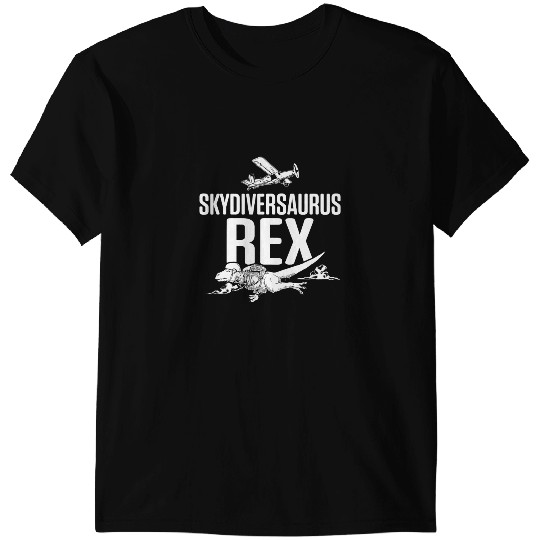 Dinosaur Dino Dino Skydiving Gift Skydiver SaurusRex Skydive Parachuting Gift T-Shirts