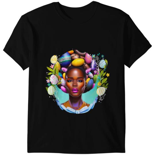Black Girl Magic Easter Egg Hunt Spring Melanin Sista Women T-Shirts