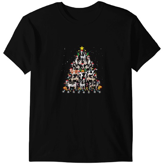 Cattle Cow Christmas Light Tree xmass Snow Lover 83 T-Shirts